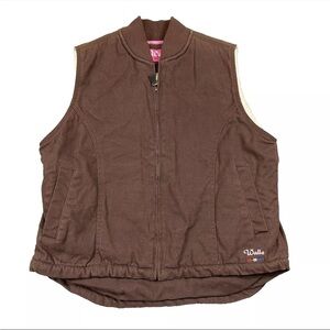 Walls Sherpa Lined Brown Canvas Vest